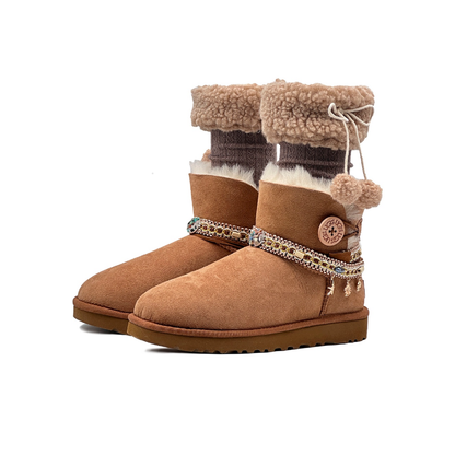 【Custom】UGG Mini Baliey Bow II Christmas Maillard Style